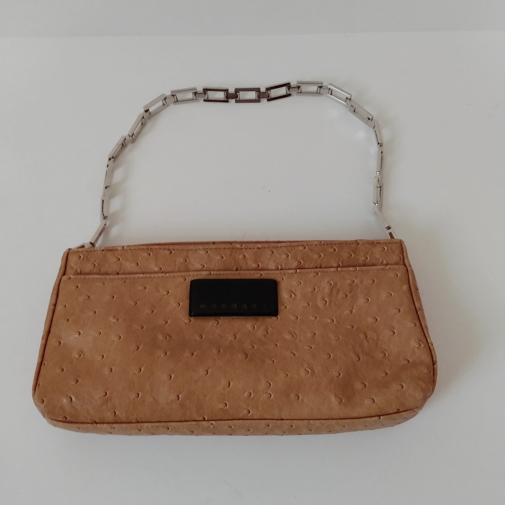 Mondani Tan Faux Leather Pebble Chain Shoulder Bag